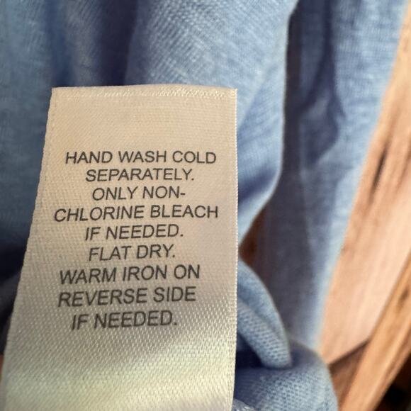 J. Jill Shirt Love Linen Button Down Relaxed Fit Coastal Blue Basic Plus Size 2X - Picture 9 of 9